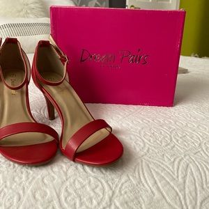 Brand New Red Strappy Heels by Dream Pairs